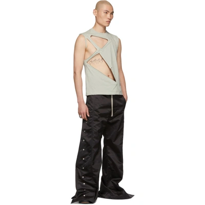 Shop Rick Owens Grey Cut-out Rod Tank Top