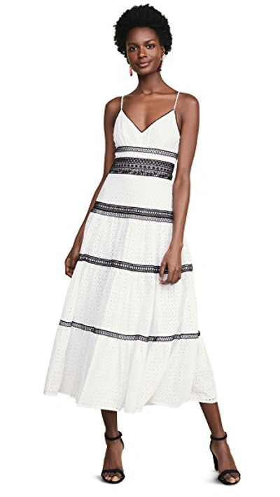 Shop Jill Jill Stuart Eyelet Stripe Dress In Off White