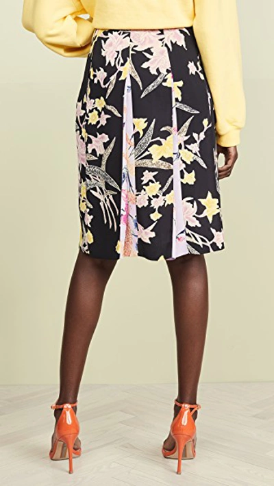 Shop Diane Von Furstenberg Opal Skirt In Floating Bouquet Black