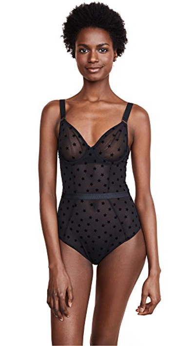 Shop Stella Mccartney Betty Twinkling Bodysuit In Black