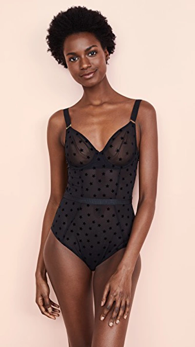 Shop Stella Mccartney Betty Twinkling Bodysuit In Black