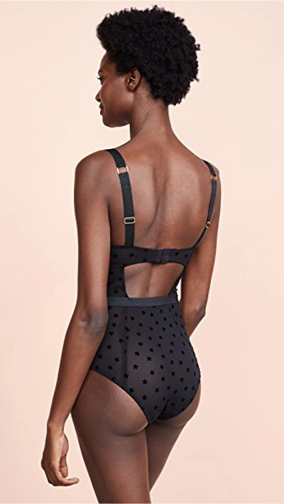 Shop Stella Mccartney Betty Twinkling Bodysuit In Black