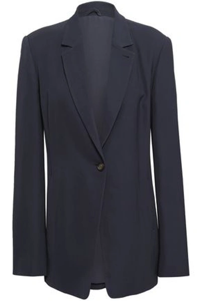 Brunello Cucinelli Bead-embellished Crepe Blazer In Navy