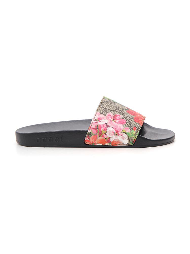 gucci floral slides sale