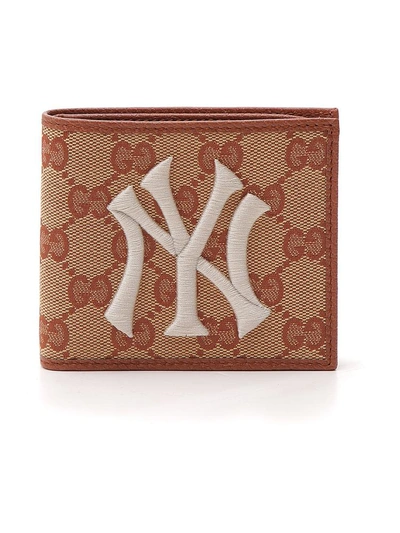 Shop Gucci Ny Yankees Original Gg Canvas Wallet In Multi