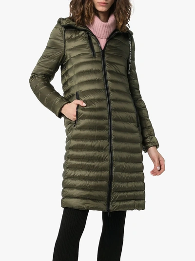 Shop Moncler Suvetter Quilted Feather Down Coat In 818 Green