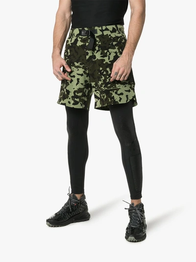 Shop Nike X Alyx Mmw Two-part Camouflage Shorts And Leggings In Green