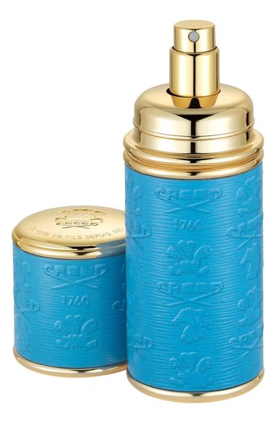 Shop Creed Blue With Gold Trim Leather Atomizer