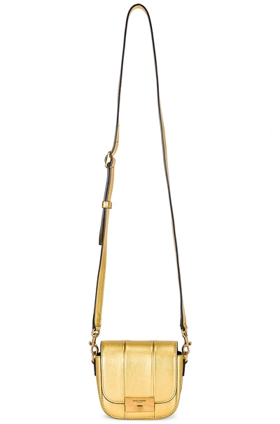 Shop Saint Laurent Mini Betty Satchel Bag In Gold