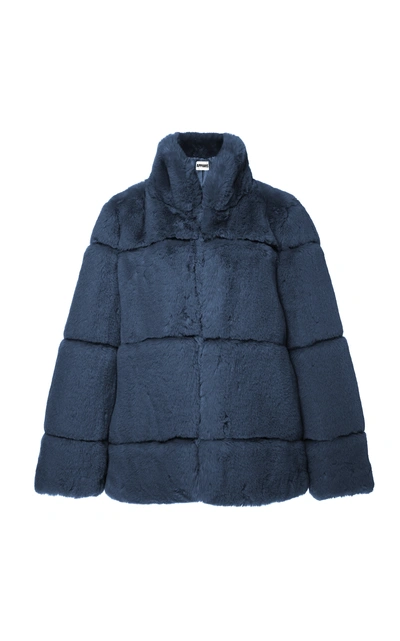 Shop Apparis Sarah Faux-fur Jacket In Blue