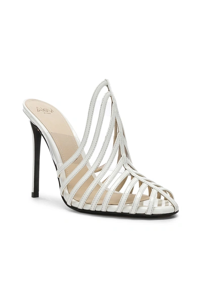 Shop Alevì Alevi Alessandra Mule In Patent White