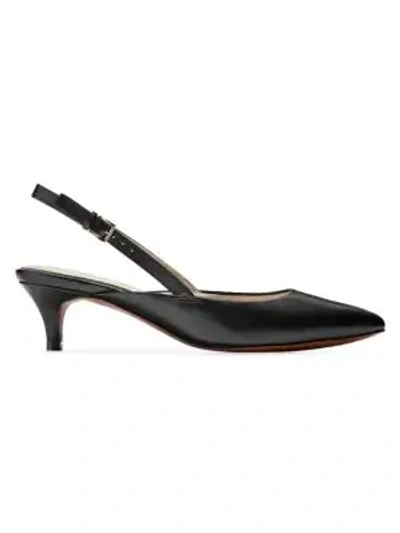 Shop Cole Haan Harlow Leather Slingback Pumps In Black
