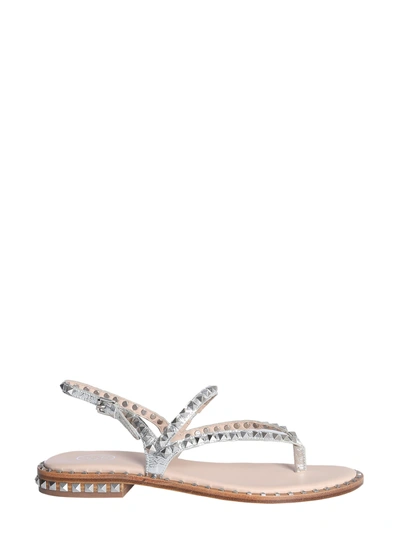 Shop Ash Peps Flip Flops In Argento