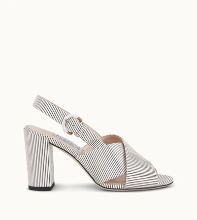 Shop Tod's Sandals In Reptile In White