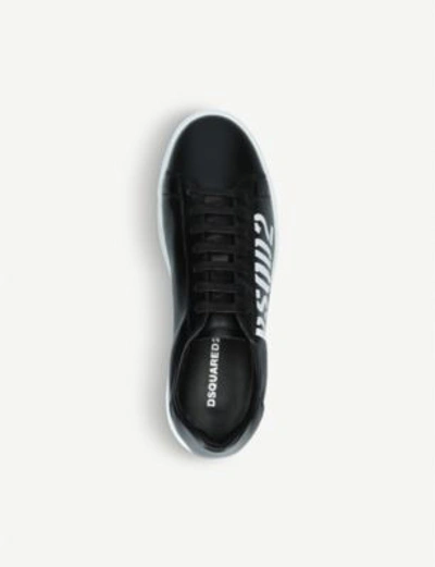 Shop Dsquared2 New Tennis Leather Trainers In Black