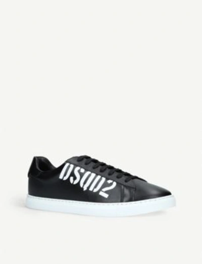 Shop Dsquared2 New Tennis Leather Trainers In Black