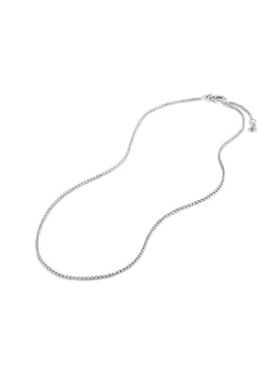 Shop David Yurman Baby Box Chain Necklace In Silver Gold