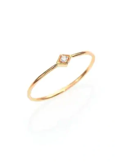 Shop Zoë Chicco Women's Diamond & 14k Yellow Gold Midi Ring