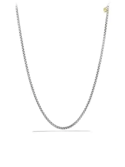 Shop David Yurman Medium Box Chain Necklace With An Accent Of 14k Yellow Gold/3.6mm In Silver Gold