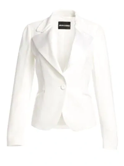 Shop Emporio Armani One-button Blazer In White