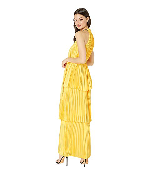 juicy couture pleated halter maxi dress