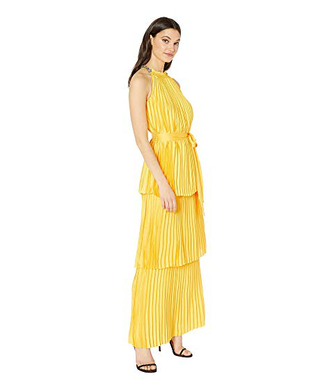 juicy couture pleated halter maxi dress