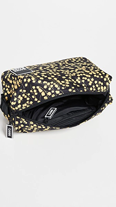 Shop Ganni Tech Fabric Bag Dopp Kit In Black