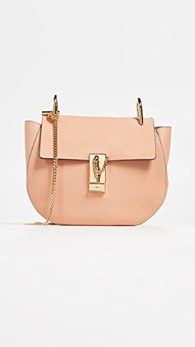 Shop Chloe Pink Leather Drew Bag