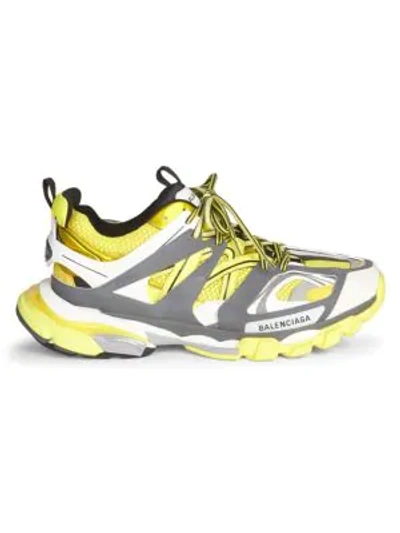 Shop Balenciaga Track Low-top Trainers In Jaune Noir Blanc