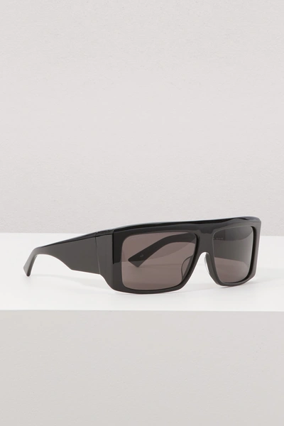 Shop Balenciaga Thick Square Sunglasses In 1000