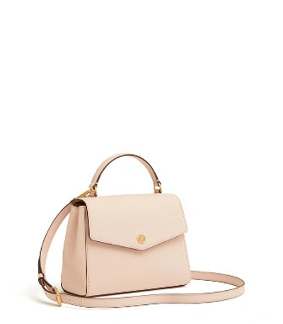 Tory Burch Robinson Small Top-handle Satchel In Shell Pink | ModeSens