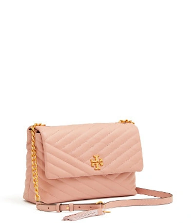 Tory Burch Kira Chevron Quilted Leather Shoulder Bag - Pink In