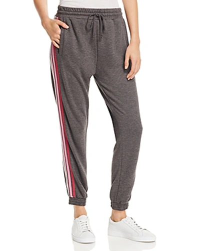 Shop Honey Punch Striped Jogger Pants In Charcoal