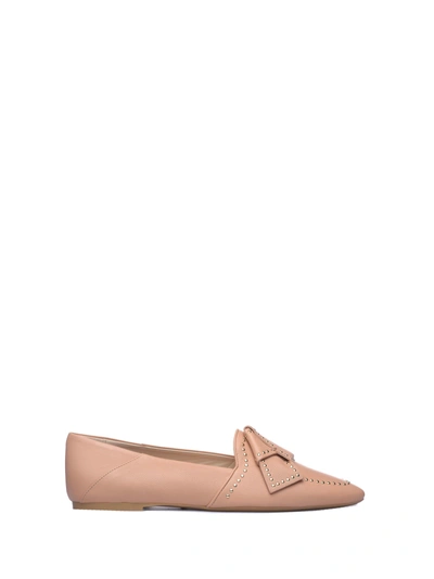 Shop Tod's Leather Slipper In Cipria