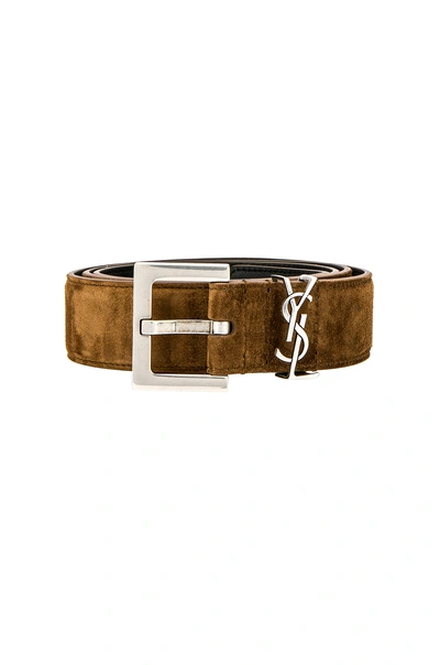 Shop Saint Laurent Belt In Brown. In Land