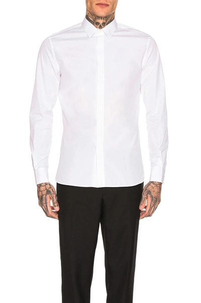 Shop Saint Laurent Long Sleeve Shirt In White