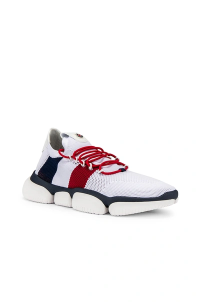 Shop Moncler Low Top Sneaker In Red & White & Blue