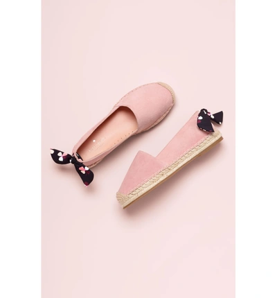 Shop Kate Spade Grayson Espadrille Flat In Conch Shell Suede