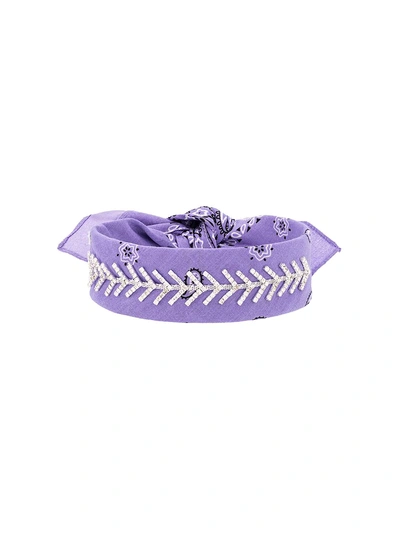 Shop Fallon Embellished Bandana Choker - Purple
