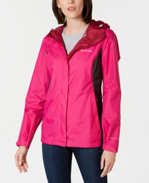 hot pink columbia rain jacket