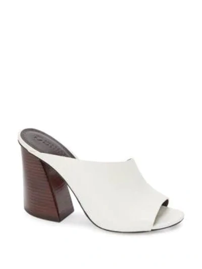 Shop Mercedes Castillo Izar High Leather Mules In Ivory