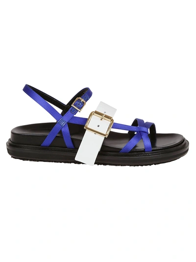 Shop Marni Strappy Sandals In Blu