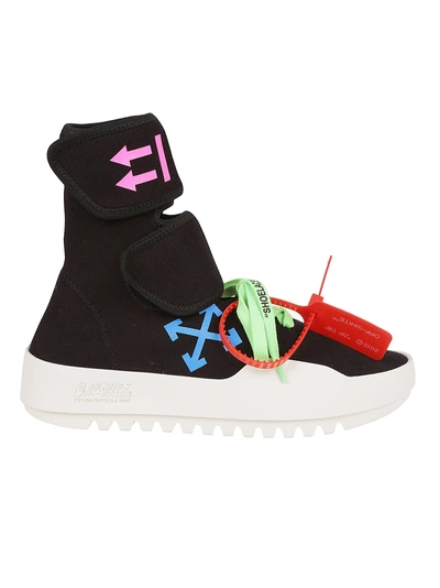 Shop Off-white Moto Wrapped Sneakers In Black