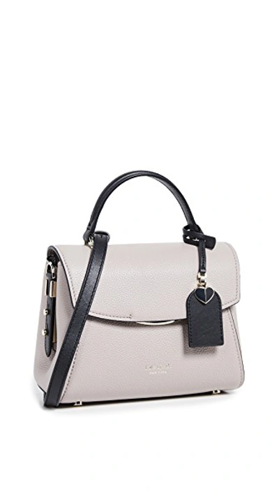 Shop Kate Spade Grace Small Top Handle Satchel In Warm Taupe/black