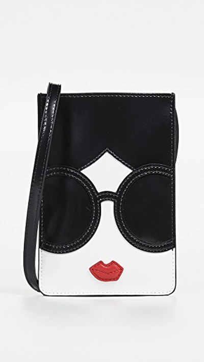 Shop Alice And Olivia Carla Staceface Phone Case Crossbody In Multi