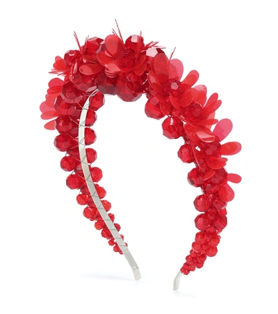 Shop Simone Rocha Sequined Headband In Red