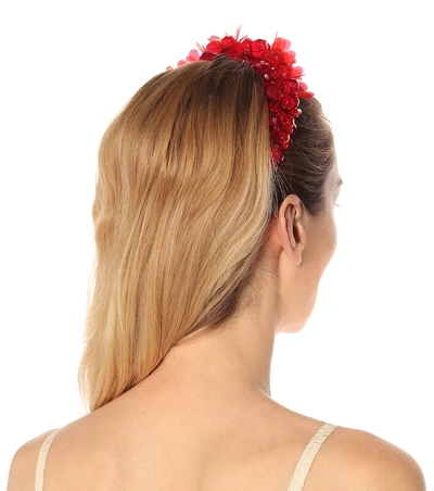 Shop Simone Rocha Sequined Headband In Red