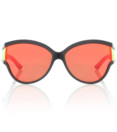 Shop Balenciaga Unlimited Round Sunglasses In Orange