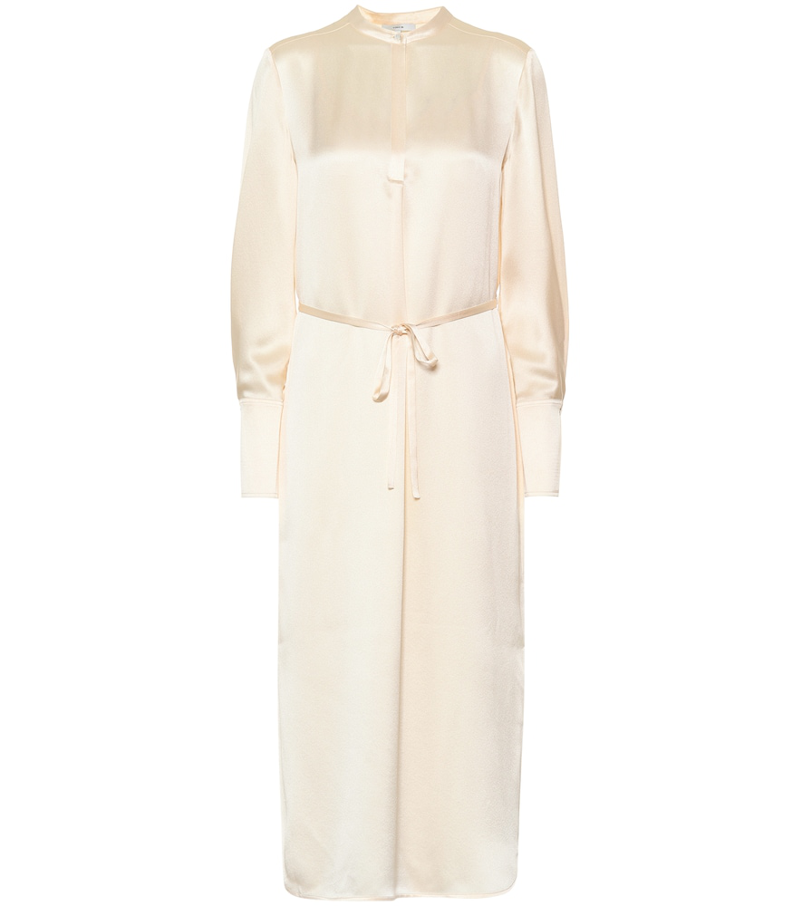 vince silk midi dress