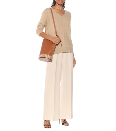 Shop Vince Cashmere Sweater In Beige